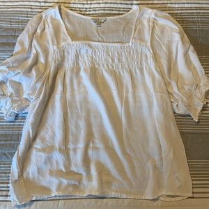 Lucky Brand white blouse size large